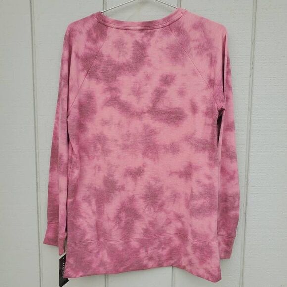Ideology Womens Pink Tie Dye Sweater Long Sleeve Stretch Size XS Stretch Comfy - Picture 3 of 4